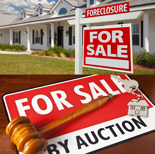 [ Splash Graphic About Foreclosures and Auctions ]